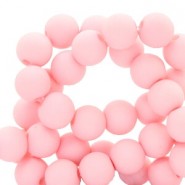 Acrylic beads 4mm round Matt Seashell pink